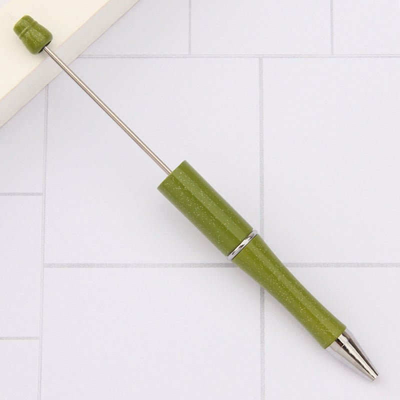 153C.Green Beadable DIY pen - Romo bead